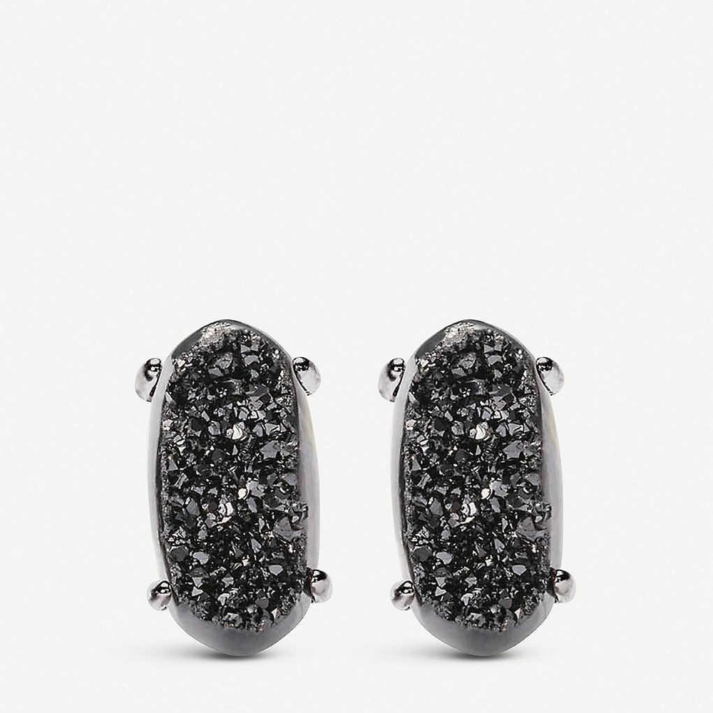 Kendra Scott Platinum Drusy stud earrings NWT